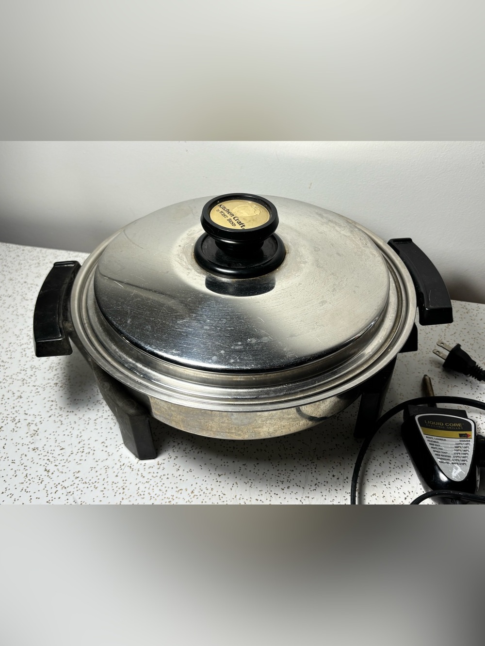 Vintage Kitchen Craft / West Bend liquid core electric skillet
